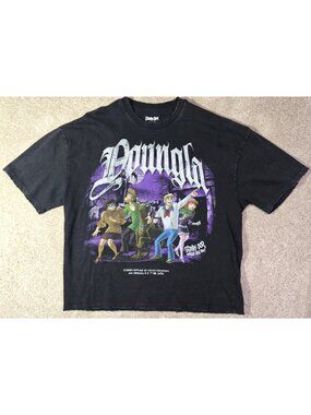 YoungLA Scooby-Doo Graphic Tee #4252 Distressed Oversized Goth Grunge Men's XL